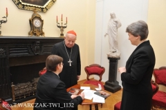 pamiątkowy wpis do Księgi Gości w Kurii Krakowskiej